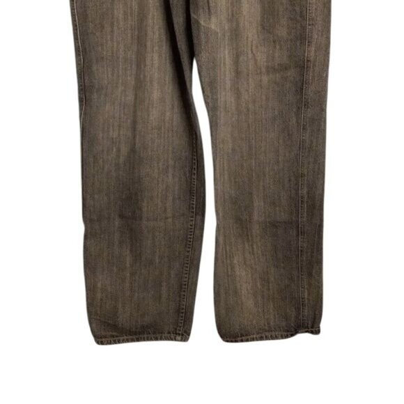 Vibes Gold Label Size W36 L34 Jeans Mens Straight Leg Black Denim Vintage Y2K - Picture 5 of 14